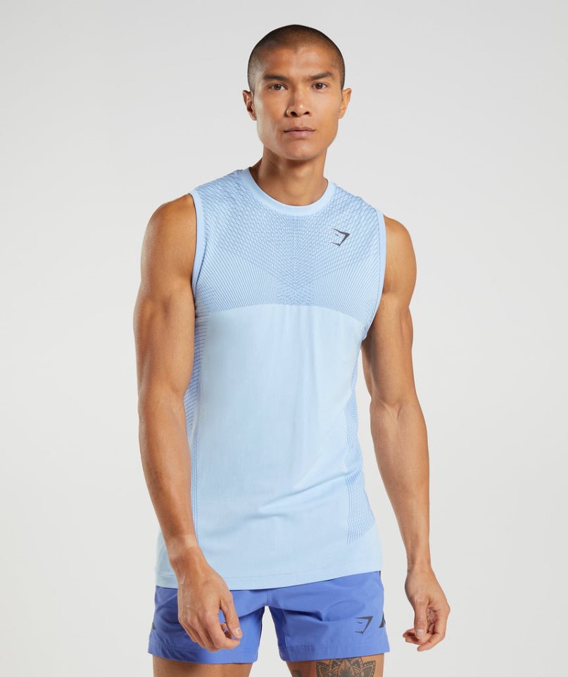 Podkoszulki Gymshark Apex Seamless Męskie Głęboka Niebieskie | PL 697KVW